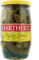 Hartherz Cornichons Aigres-Doux aux Vinaigres et aux Aromates Bocal 380g