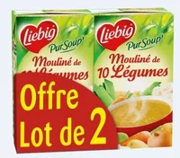 Pursoup mouline 10 legumes varies liebig 2x1l lot