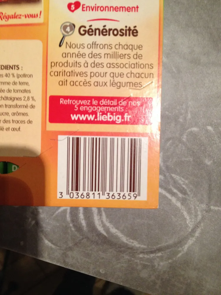 Delice de potiron chataignes liebig briques