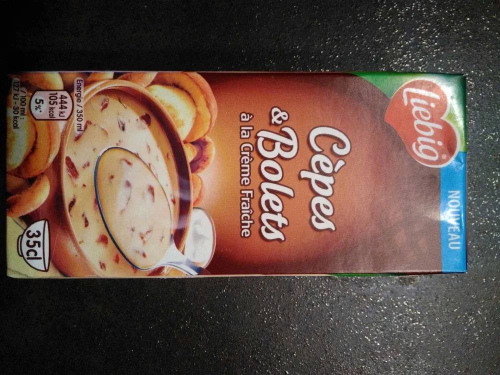 Soupe de cèpes er bolets à la crème fraîche