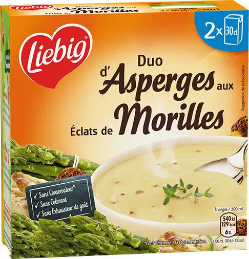 duo d'asperges aux eclats de morilles