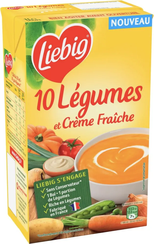 velouté de 10 légumes et crème fraîche