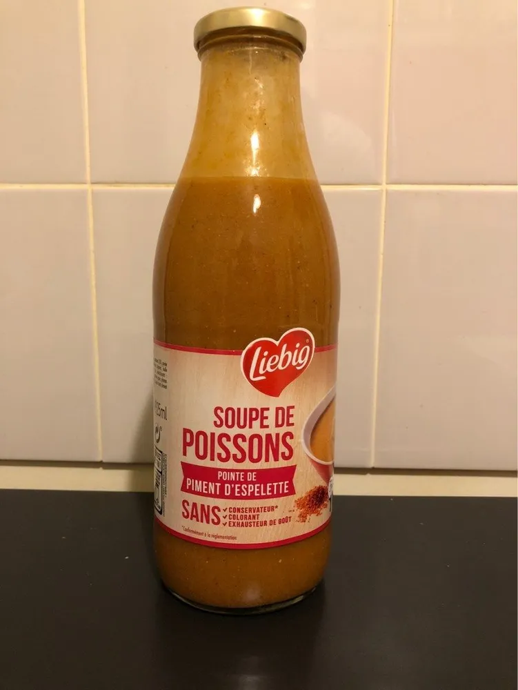 Soupe de poissons pointe de piment d'espelette