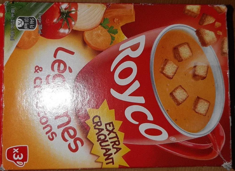 Légumes et croûtons