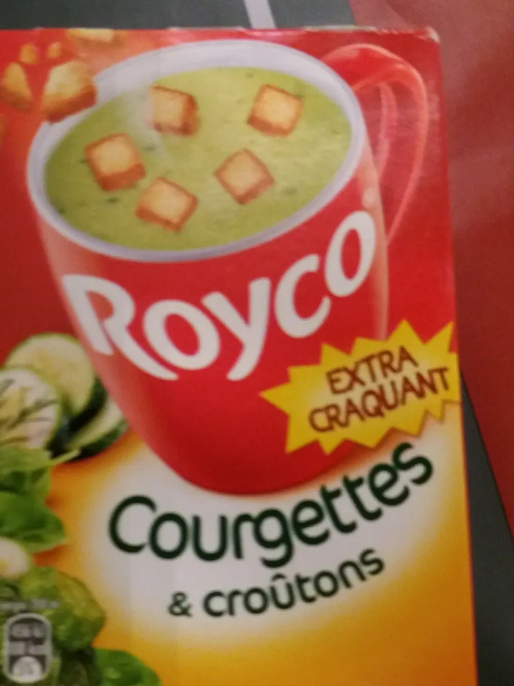Courgettes et croûtons