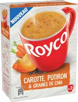 Soupe carotte, potiron & graines de chia
