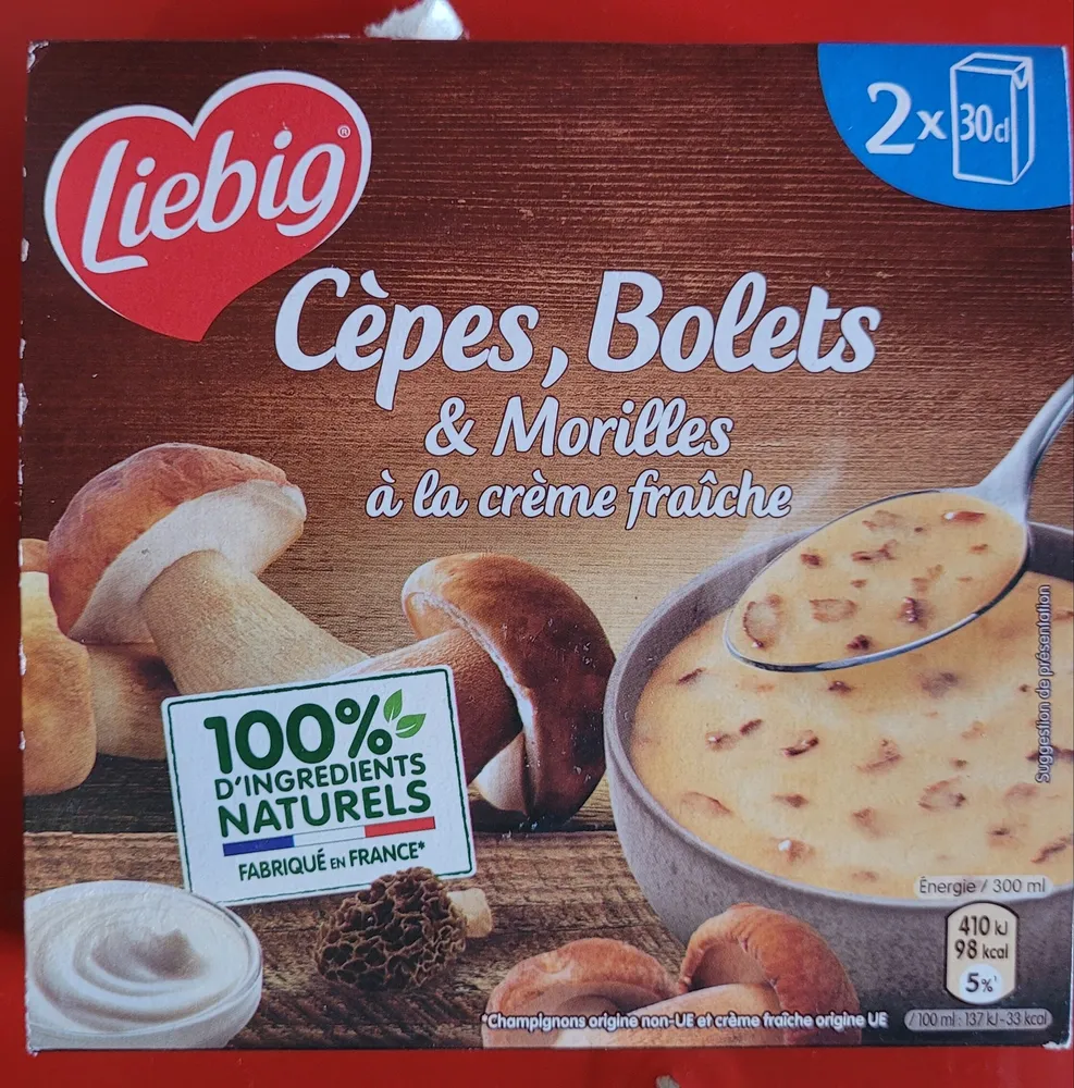 Velouté de Cèpes, Bolets et Morilles à la crème fraîche
