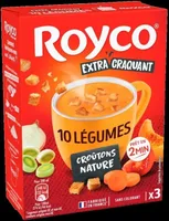 Soupe 10 légumes croûtons nature