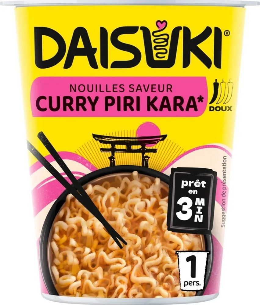 Nouilles saveur curry piri kara