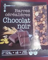 Barres céréalières Chocolat noir