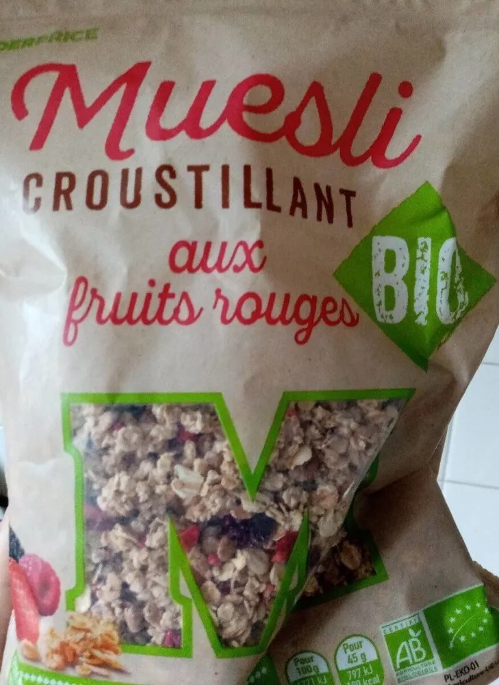 Muesli croustillant fruit rouge bio