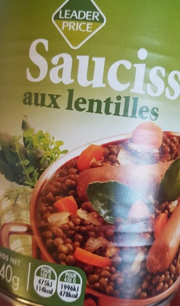 saucisses aux lentilles
