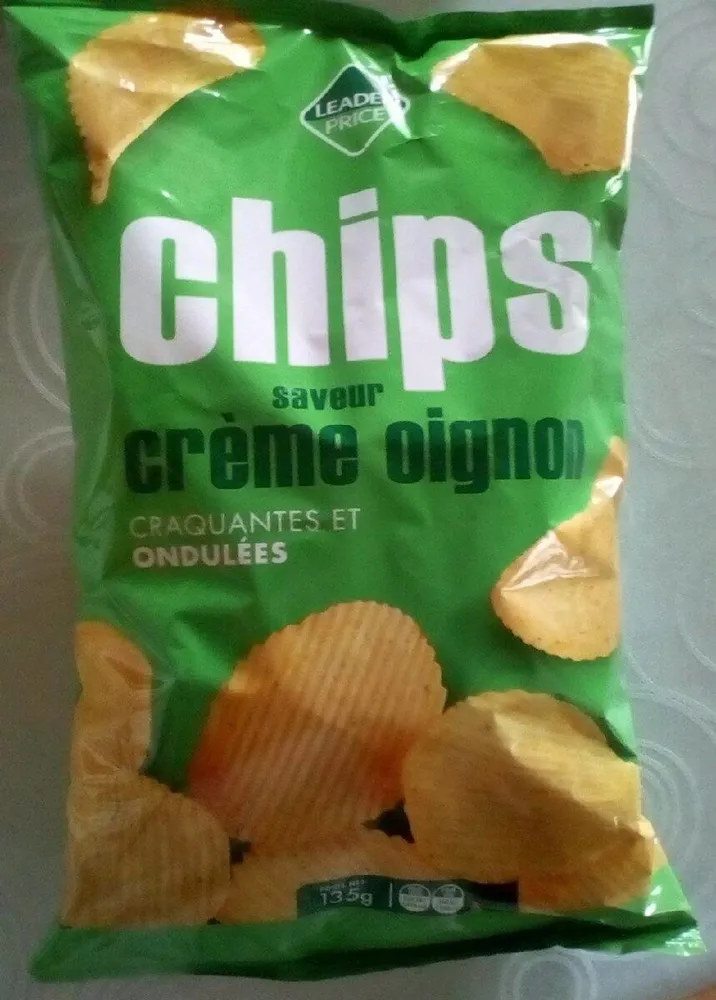 Chips saveur crème oignon