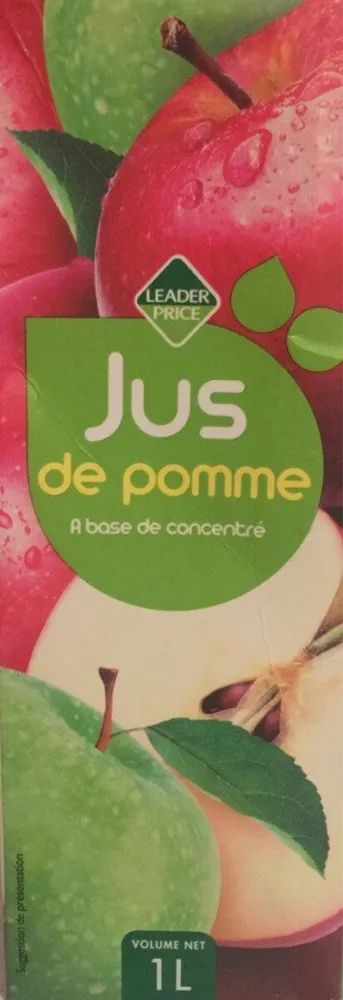 Jus de pomme à base de concentré