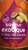 Saveur exotique à l'eau de source