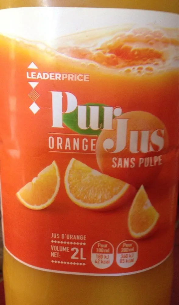 Pur jus orange sans pulpe