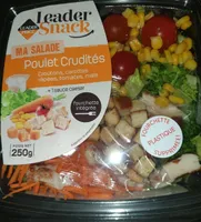 leader snack, ma salade poulet crudités