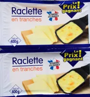 Raclette en tranches au lait pasteurisé