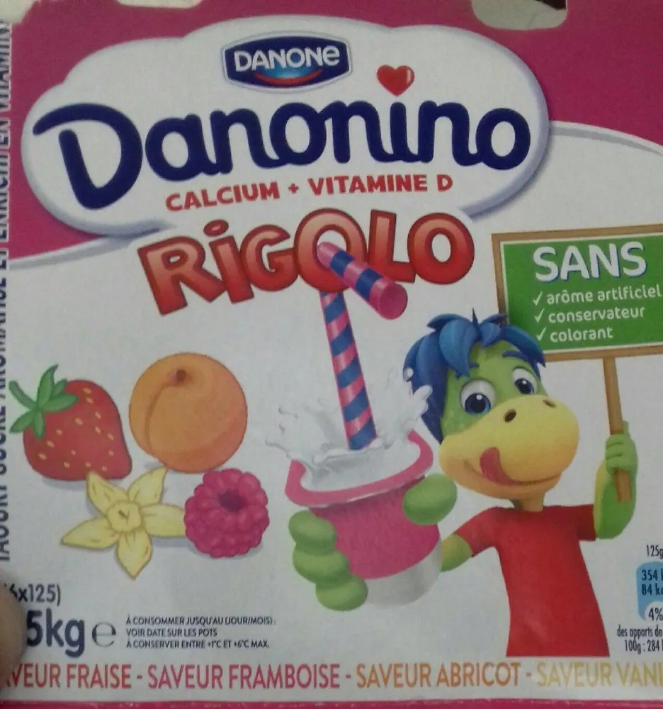 Danonino Rigolo saveurs panachés