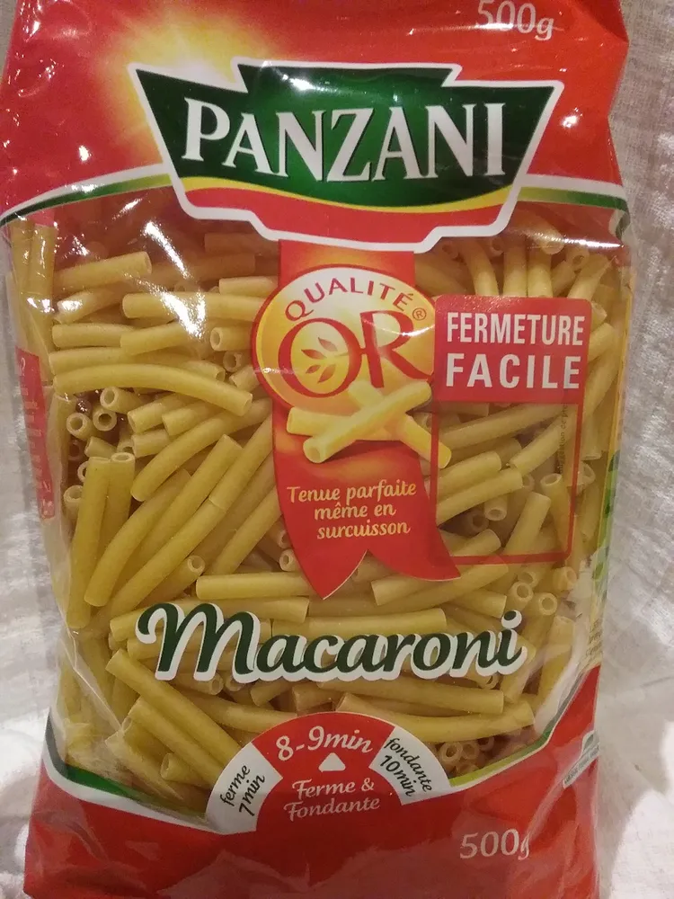 Pates panzani macaroni 500g (dia)