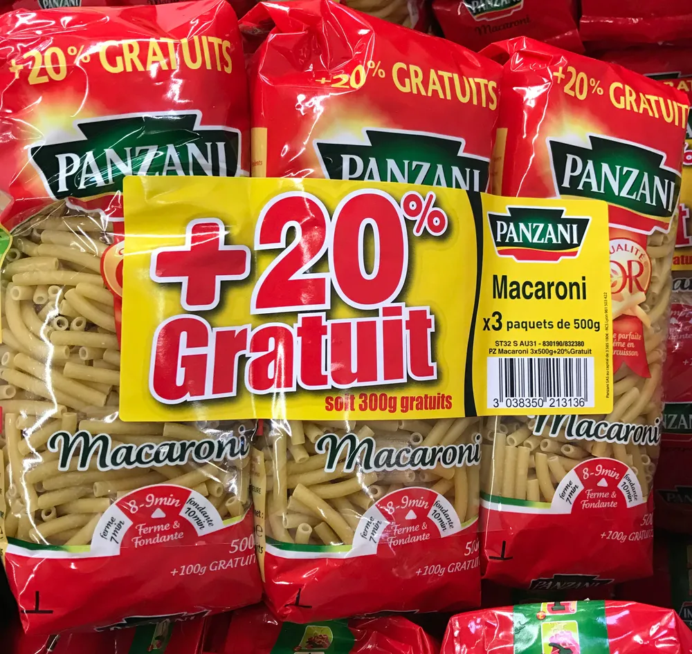 Macaroni (+20% gratuits)