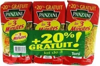 Panzani Torti Cuisson Rapide 3x500g +20% Gratuits