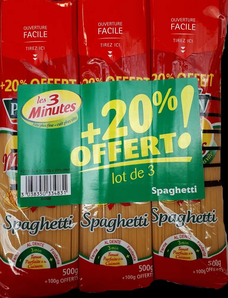 Spaghetti "Les 3 minutes"