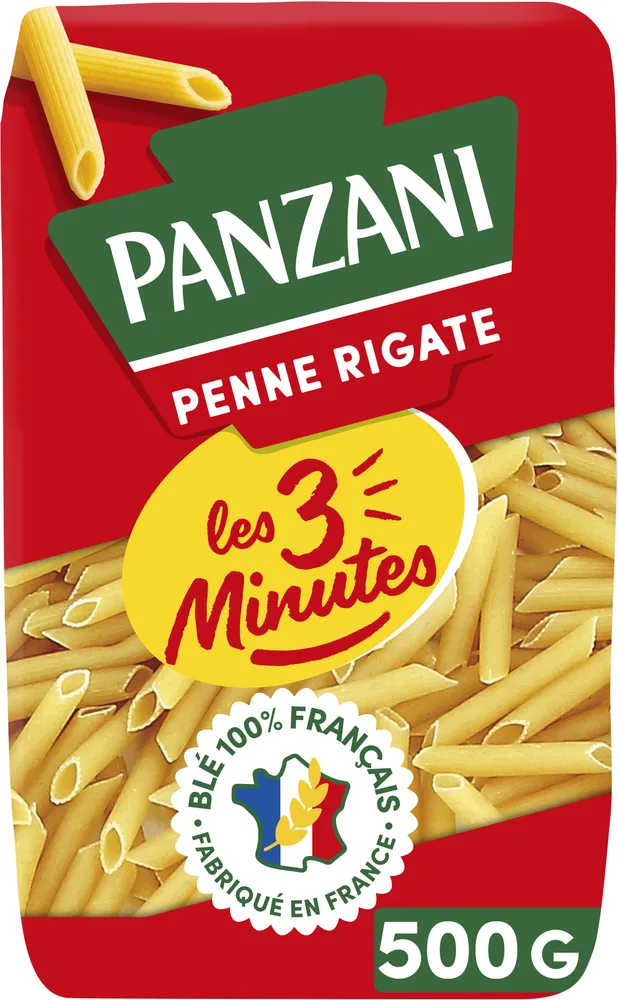 Panzani penne rigate 3 minutes 500g
