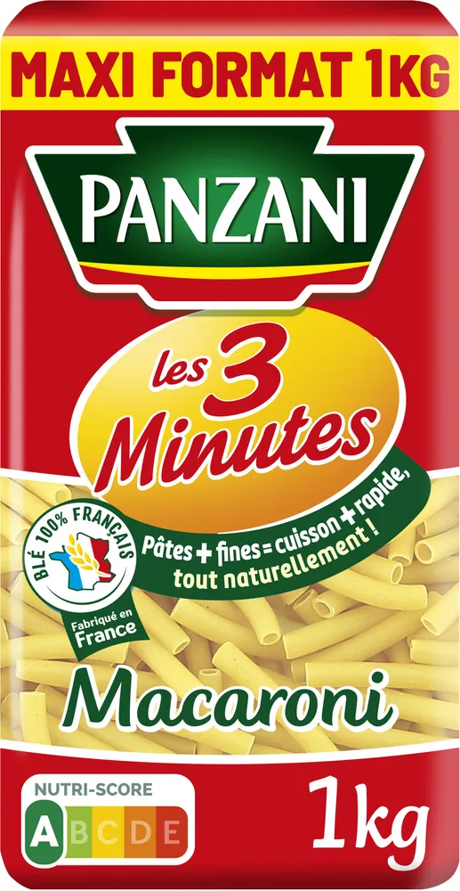 Panzani macaroni 3 minutes 1kg