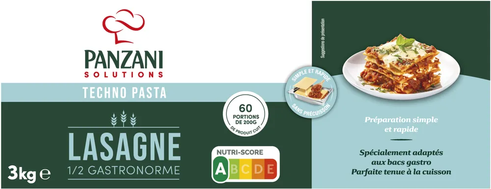 Panzani lasagne 1/2 gastronorme panzani+ 3kg