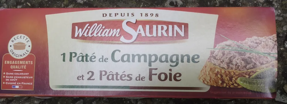 1 Pâté de Campagne et 2 Pâtés de Foie