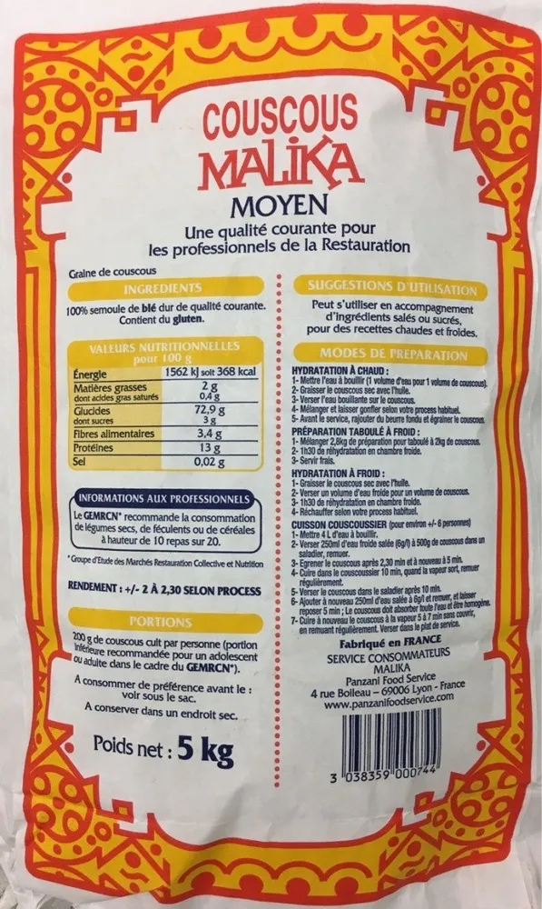 Semoule Moyen
