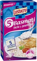 Lustucru riz basmati 5 min sachets 450g (5x90g)