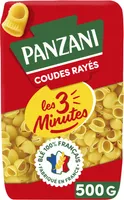 Panzani coudes rayés 3 minutes 500g