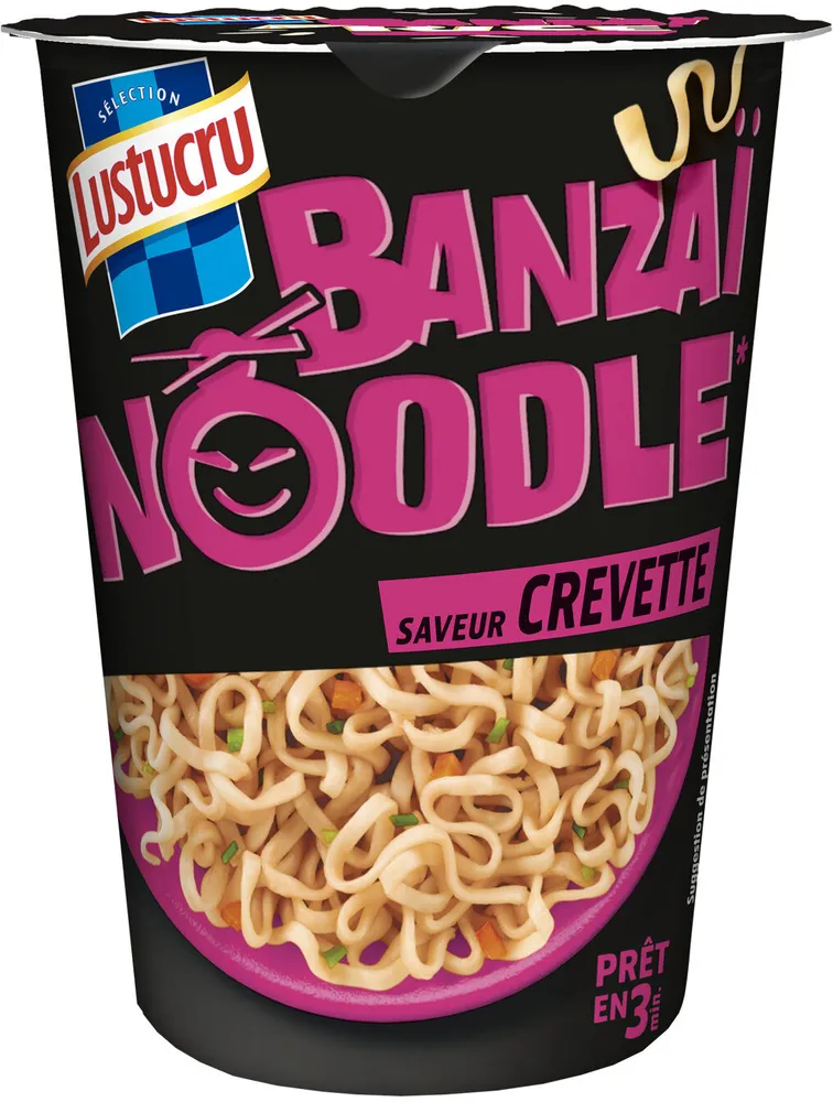 Lustucru banzaï noodle saveur crevette 60g