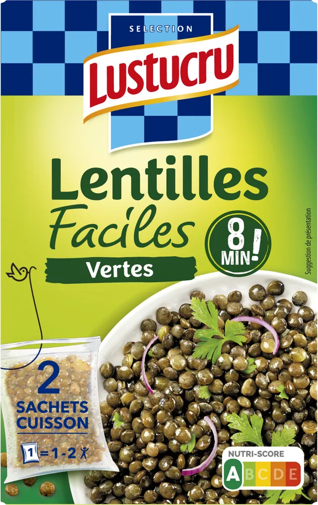 Lustucru lentilles faciles vertes