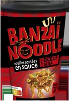 Lustucru banzaï noodle nouilles sautées en sauce boeuf soja 90g