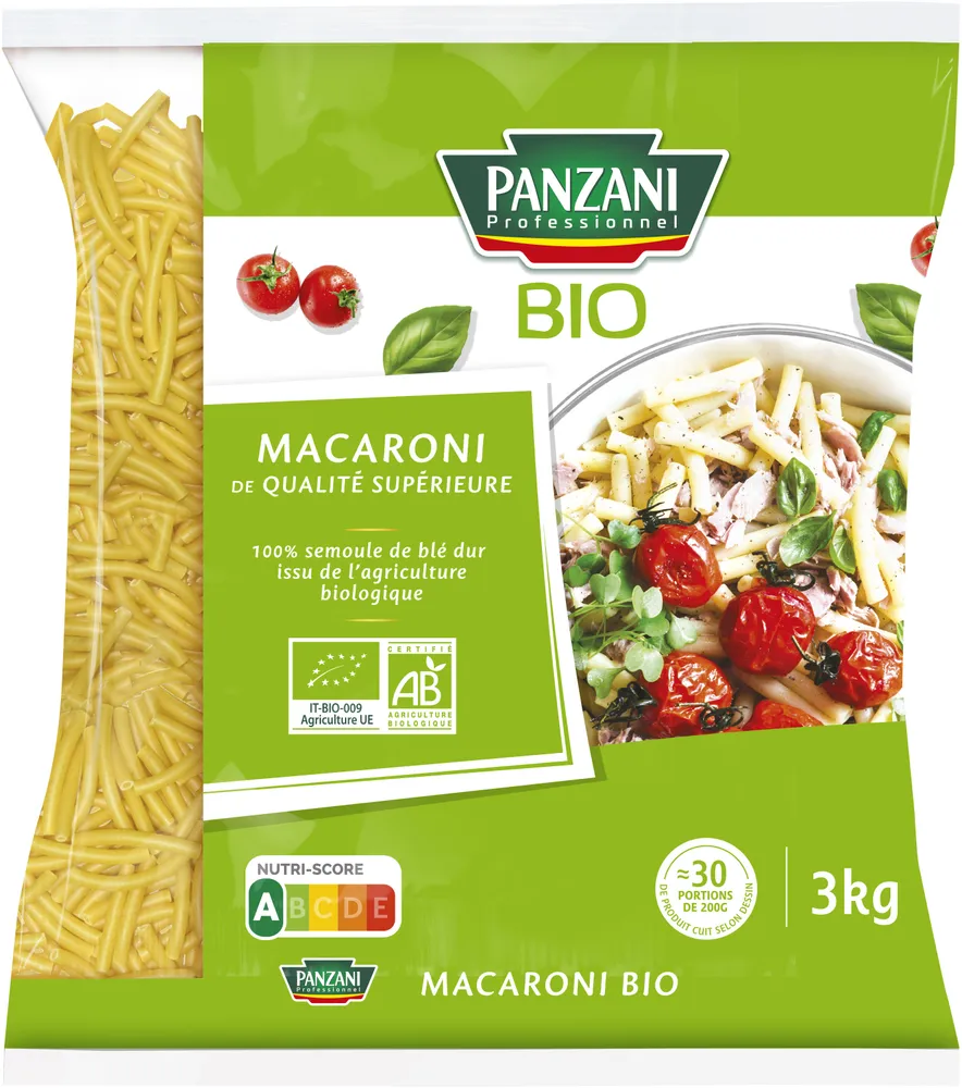 Panzani macaroni bio qualite superieure 3kg