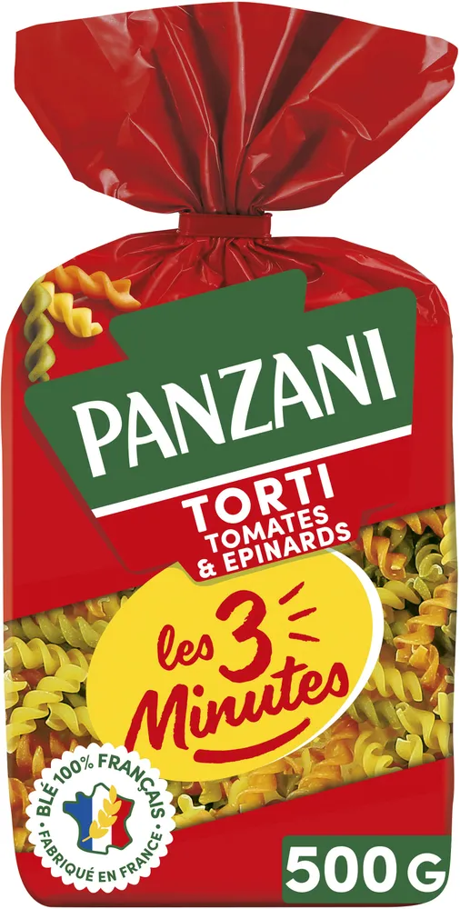 Panzani torti tomates & epinards 3 minutes 500g