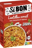 Lentilles corail aux tomates & épices
