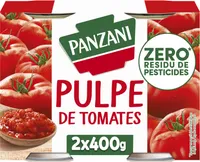 Panzani pulpe fine zero residu de pesticide 2x400g