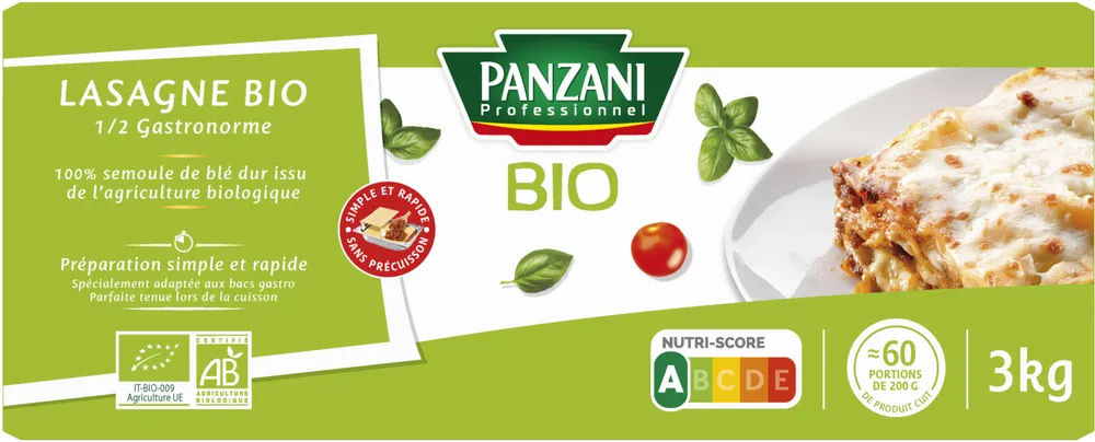 Panzani lasagne bio 3kg