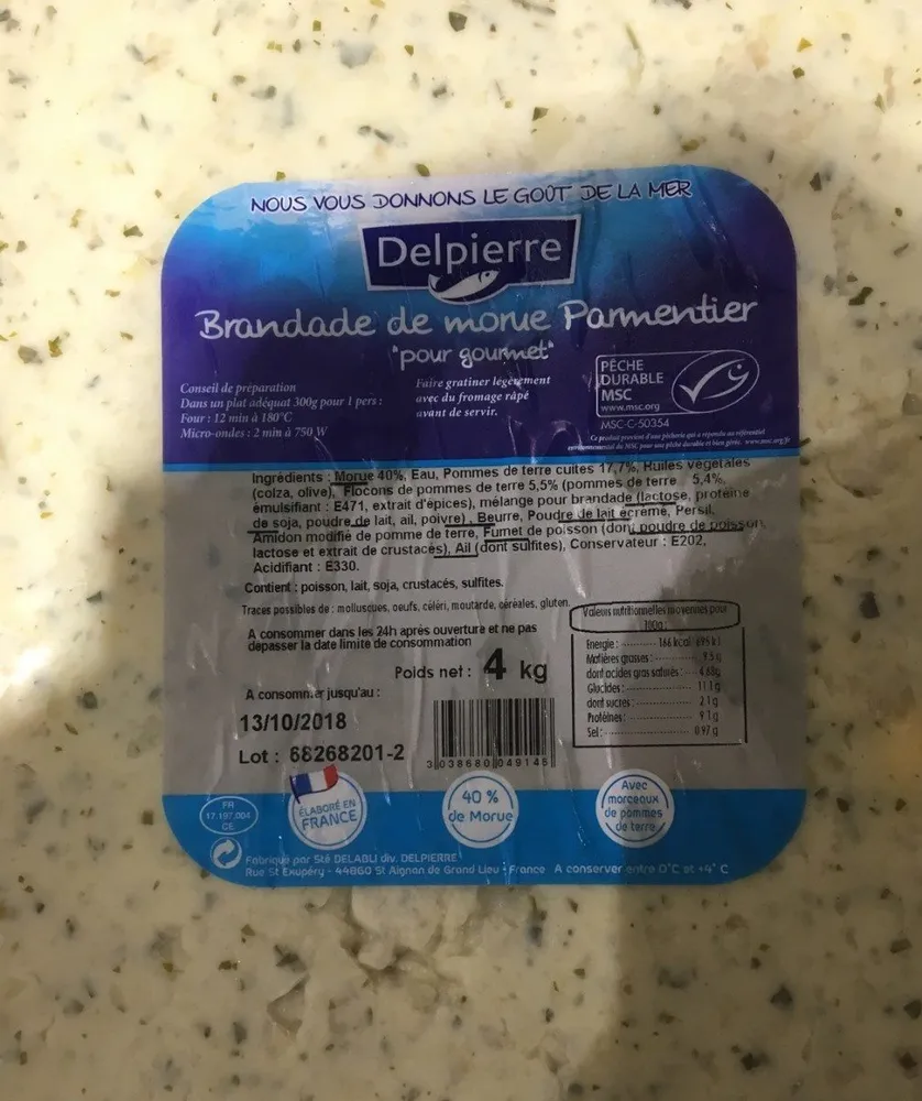 Brandade de morue parmentier
