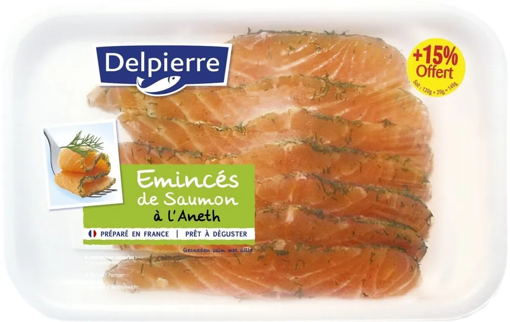 Emincés de saumon a l’aneth 120g+15%