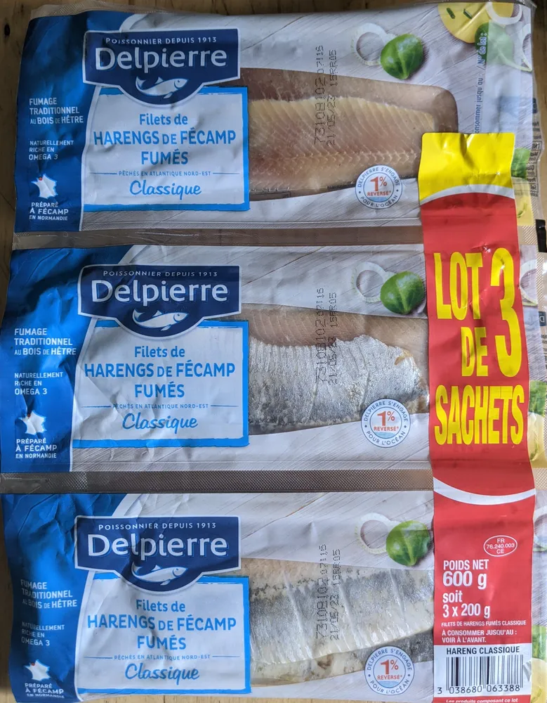 Filets de harengs de Fécamp fumés Classique