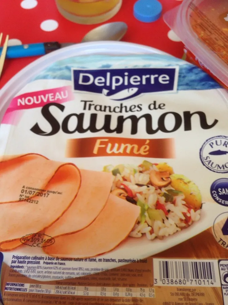 Tranches de saumon fume