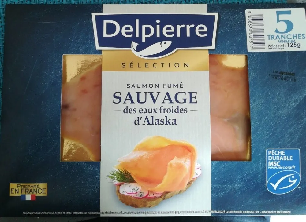 Saumon fumée sauvage des eaux d'alaska