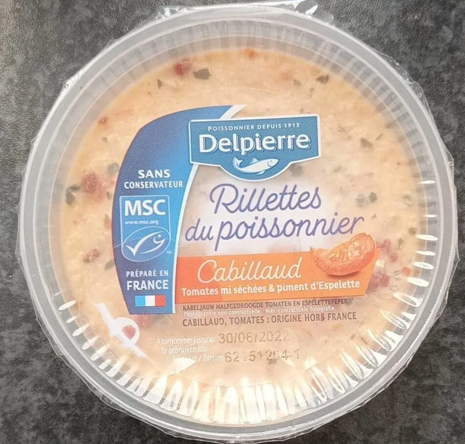 Rillettes du poissonnier Cabillaud Tomates mi séchées