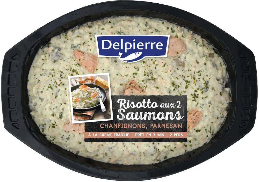 Risotto aux 2 saumons champignon , parmesan