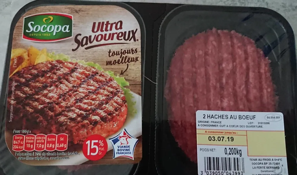 2 hachés au boeuf